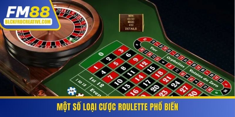 Một số loại cược phổ biến trong Roulette